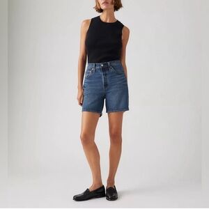Levi’s Premium 501 Vintage Inspired Mid Thigh High Rise Denim Shorts Size 34/18